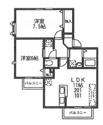 シャルマンＡ棟の物件間取画像